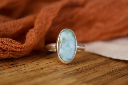 Oval Larimar Ring (Sz.9.5)