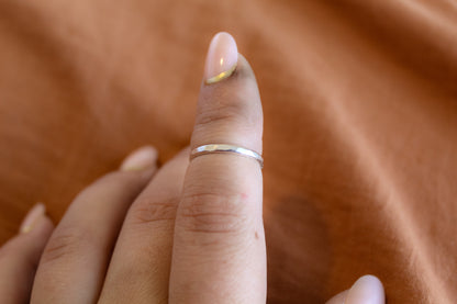 Hammered Silver Stackable Ring