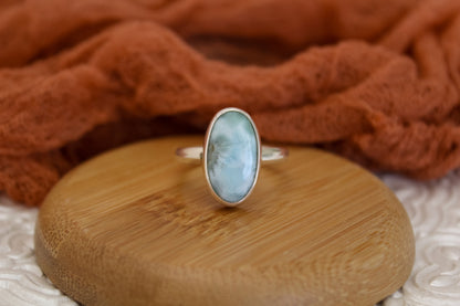 Oval Larimar Ring (Sz.9.5)