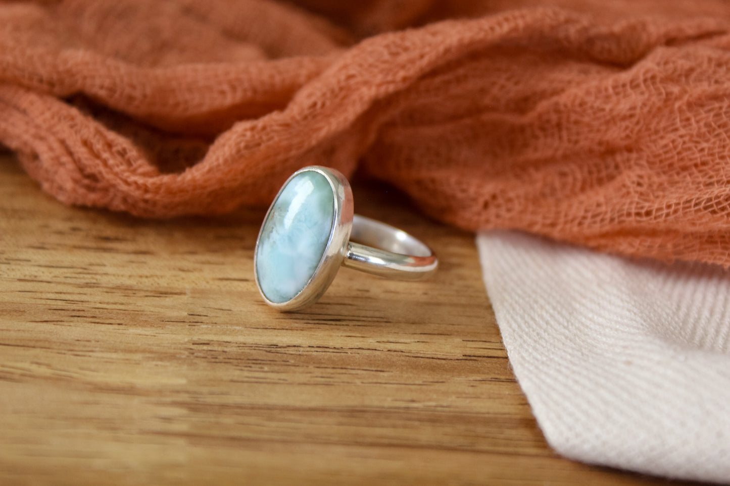 Oval Larimar Ring (Sz.9.5)