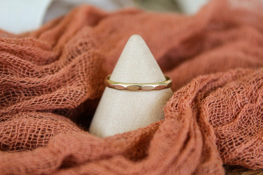 Hammered Gold Stackable Ring