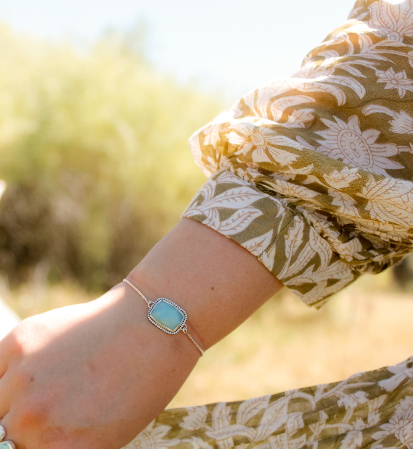 Faceted Amazonite bracelet