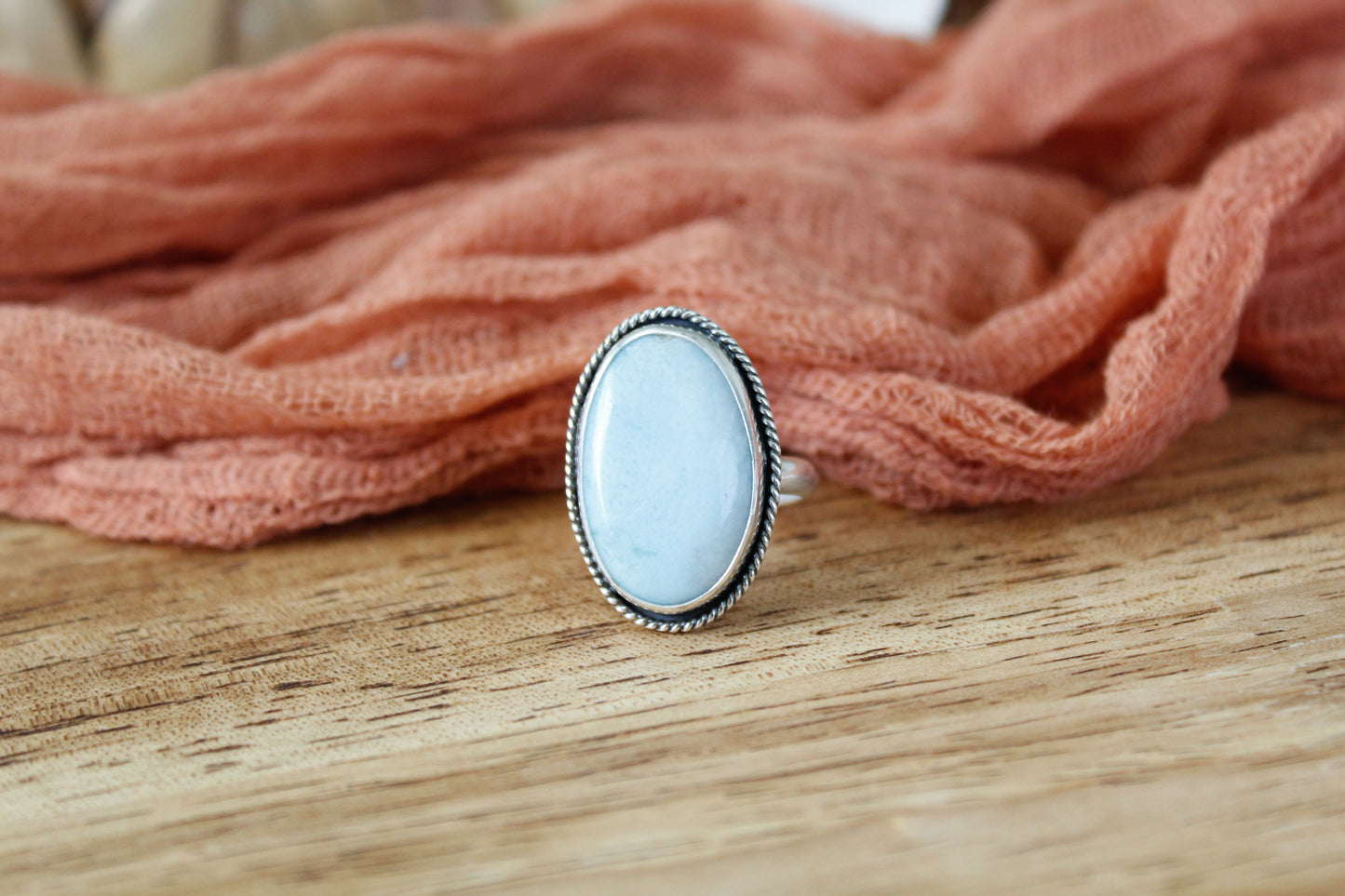 Statement Larimar Ring (Sz.8)