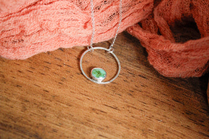 Sonoran lime ring necklace