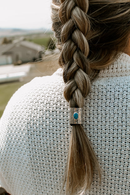 Stamped Hair tie cover