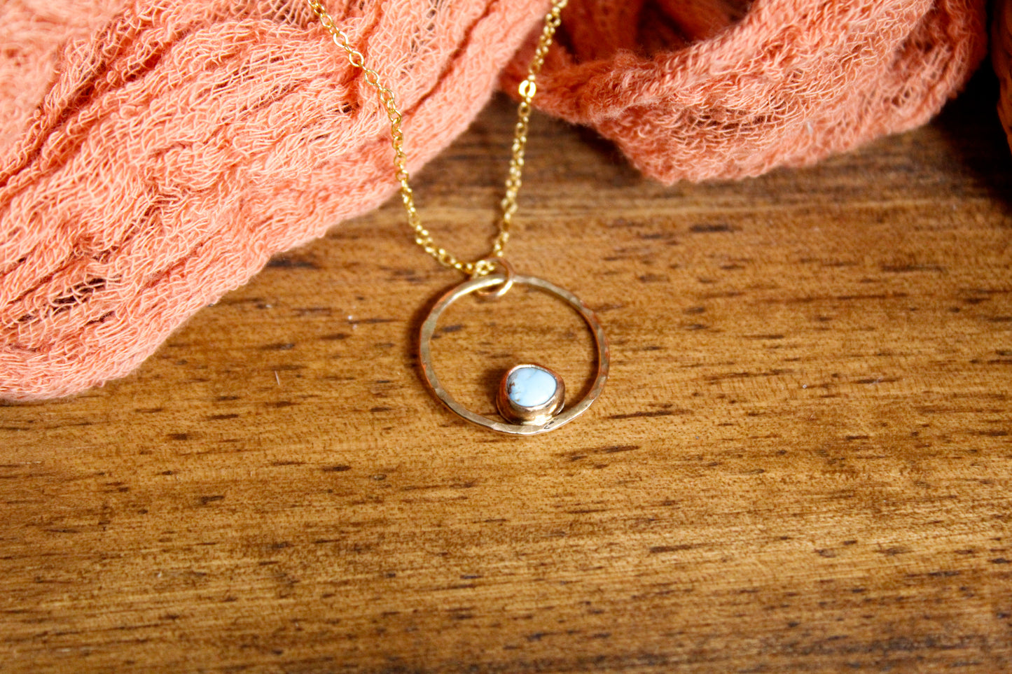 Gold ring necklace