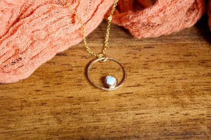 Gold ring necklace