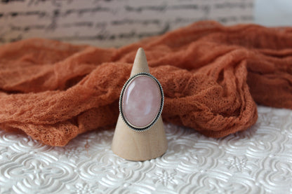 Rose Quartz Ring-Sz. 9.5