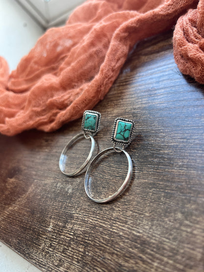 Turquoise hoops