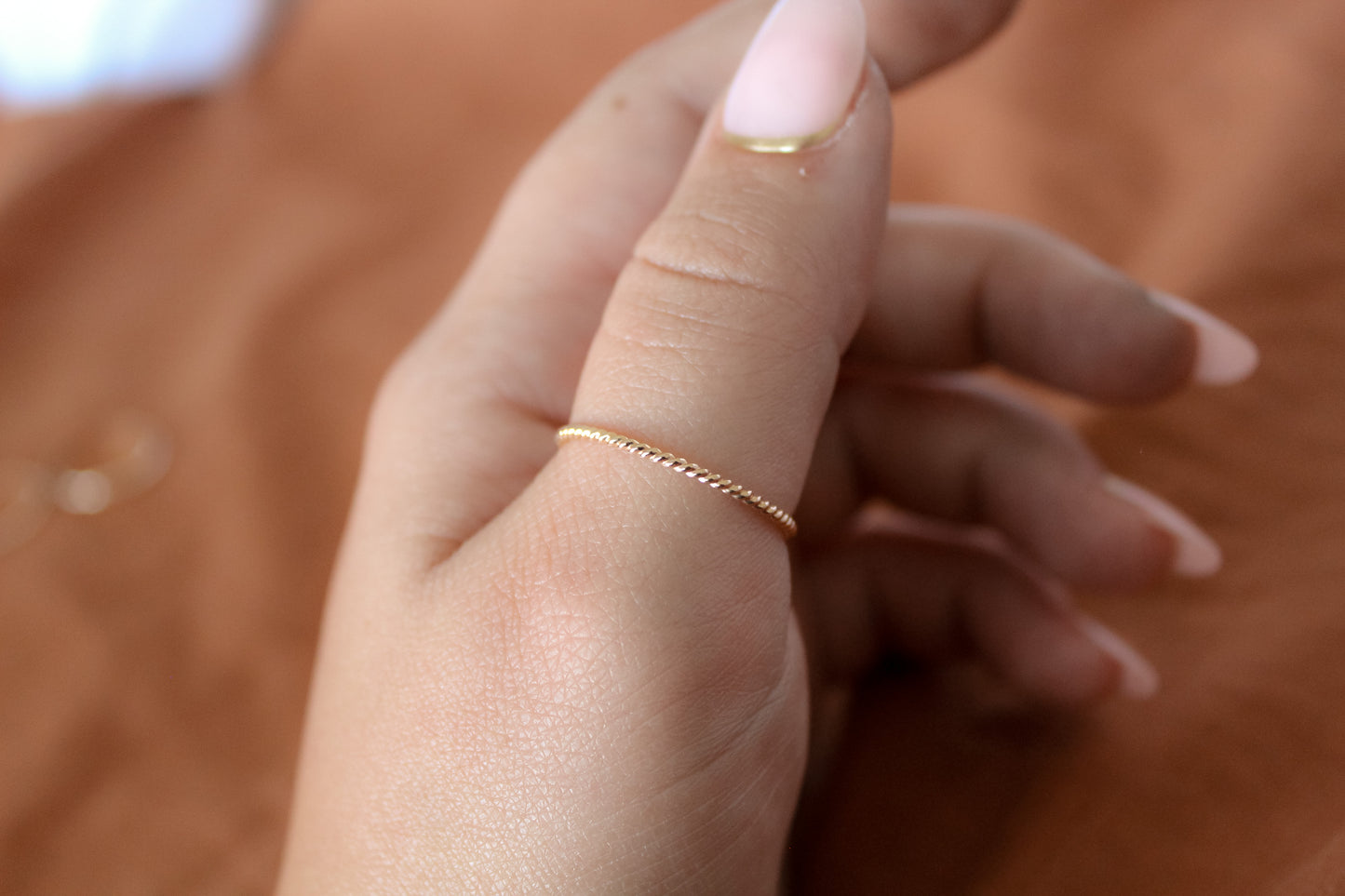 Twisted Gold Stackable Ring