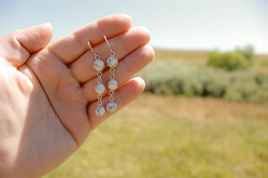 Howlite drop earrings