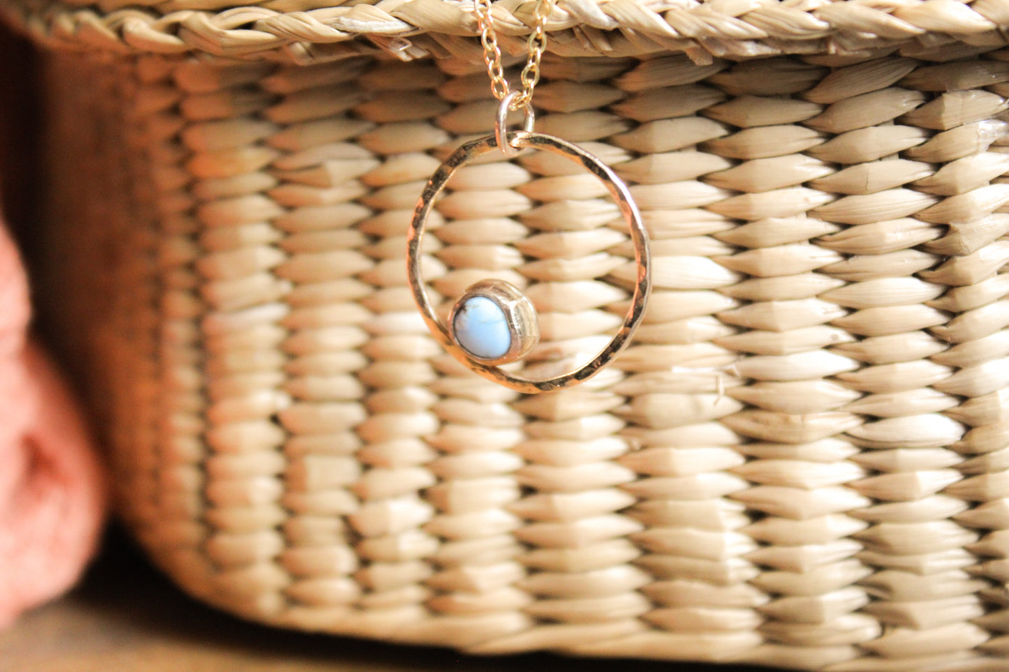 Gold ring necklace