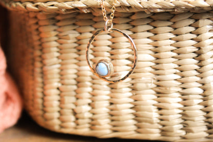 Gold ring necklace