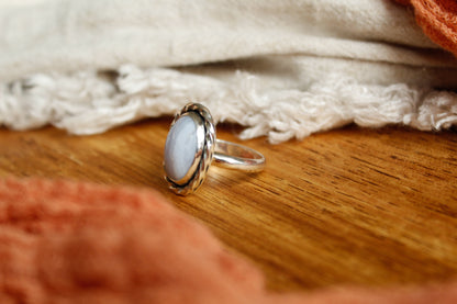 Blue lace agate ring (Size 9)