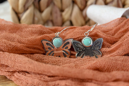 Broken Arrow Butterfly Earrings