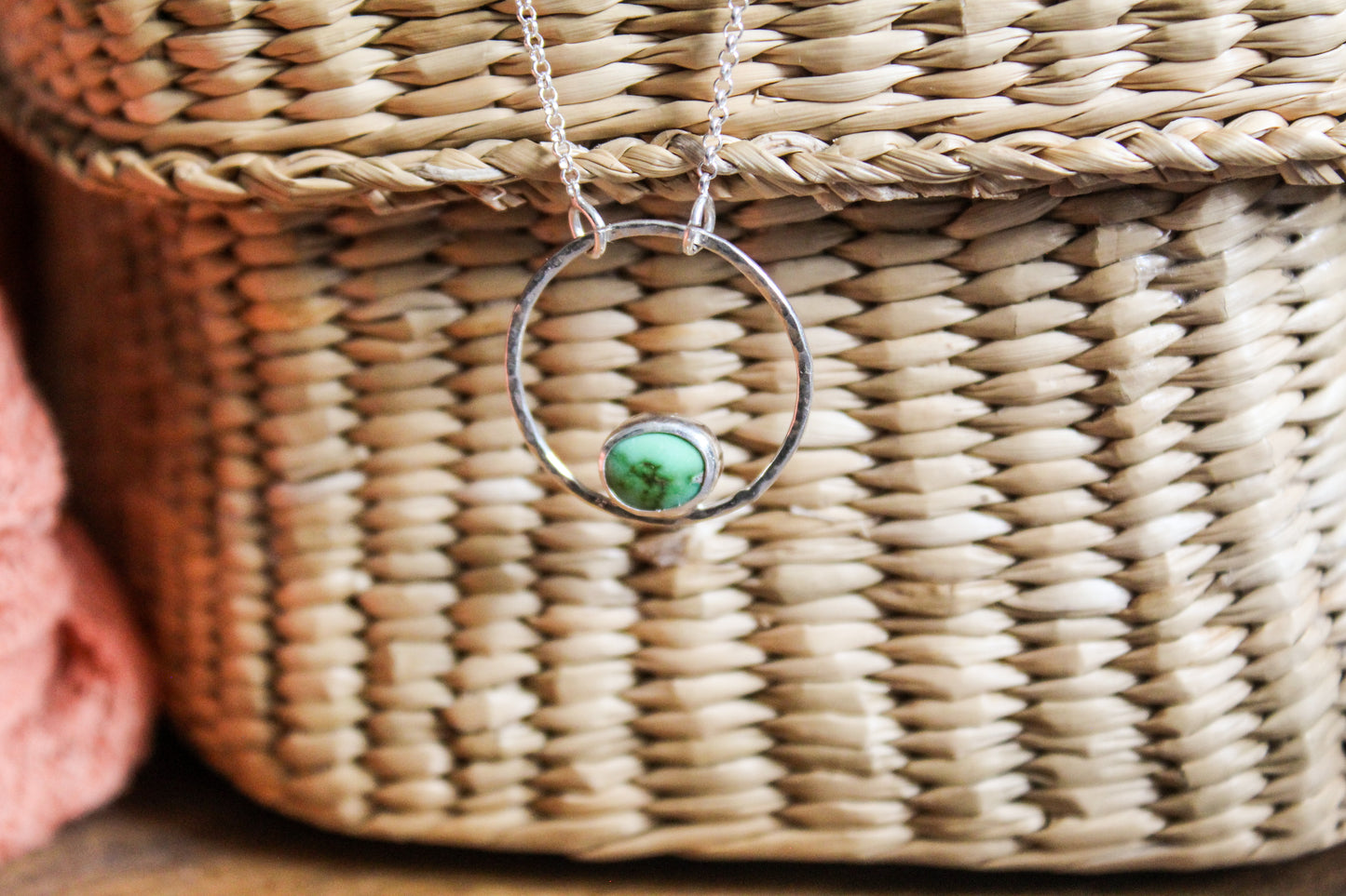 Sonoran lime ring necklace