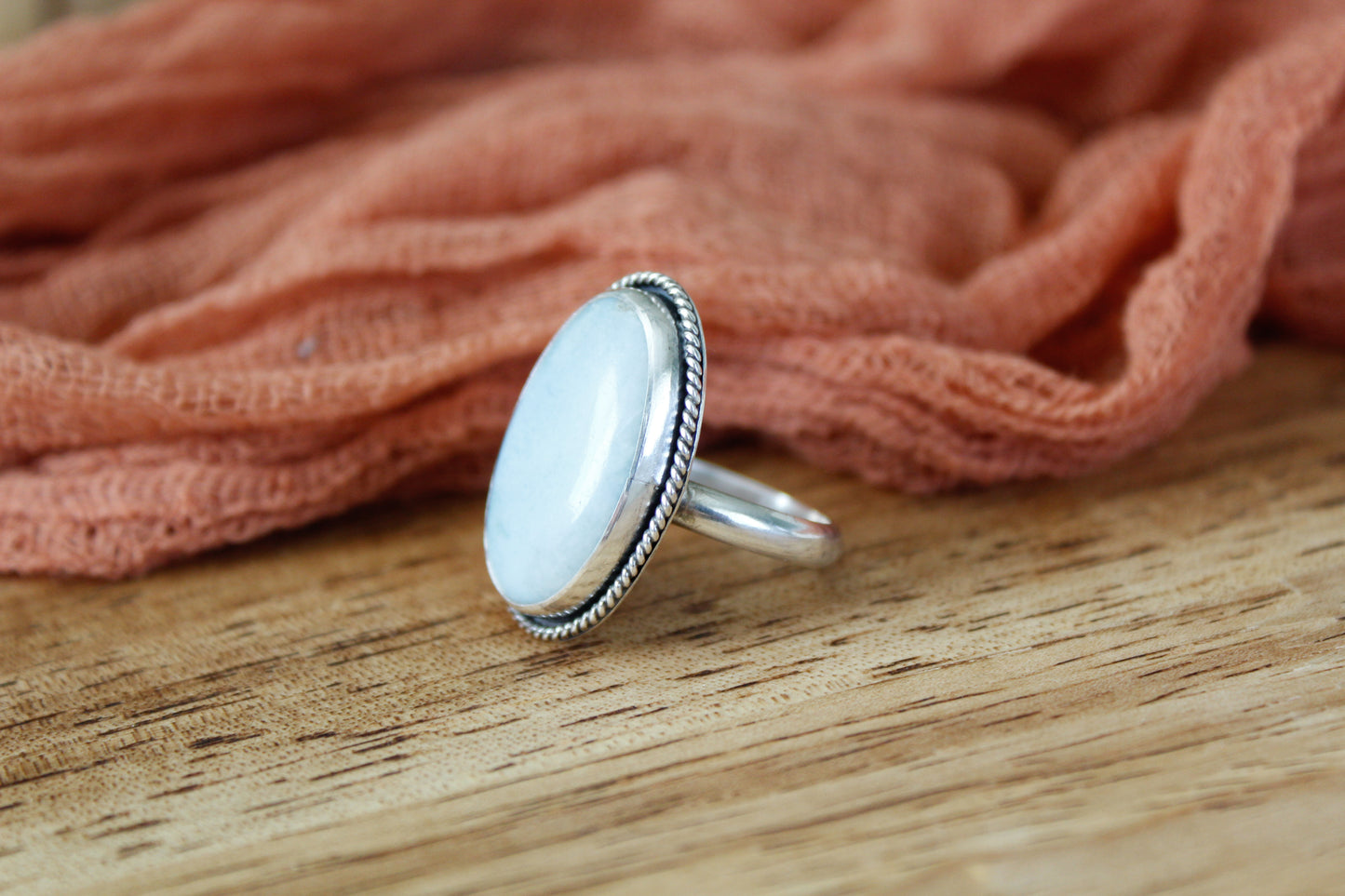 Statement Larimar Ring (Sz.8)