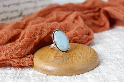 Statement Larimar Ring (Sz.8)