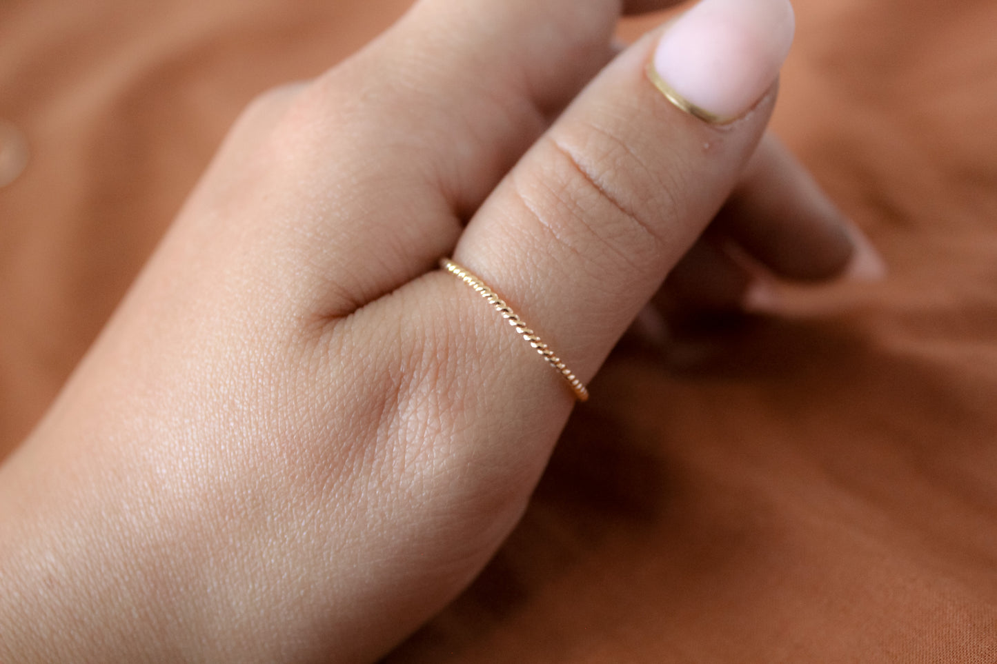 Twisted Gold Stackable Ring