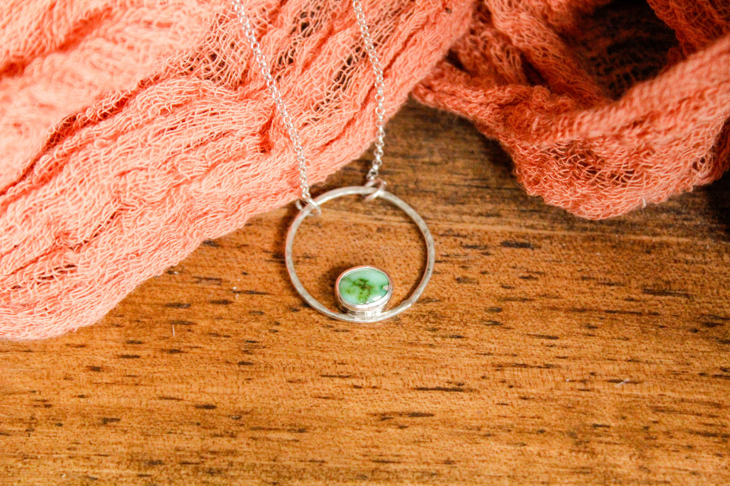 Sonoran lime ring necklace