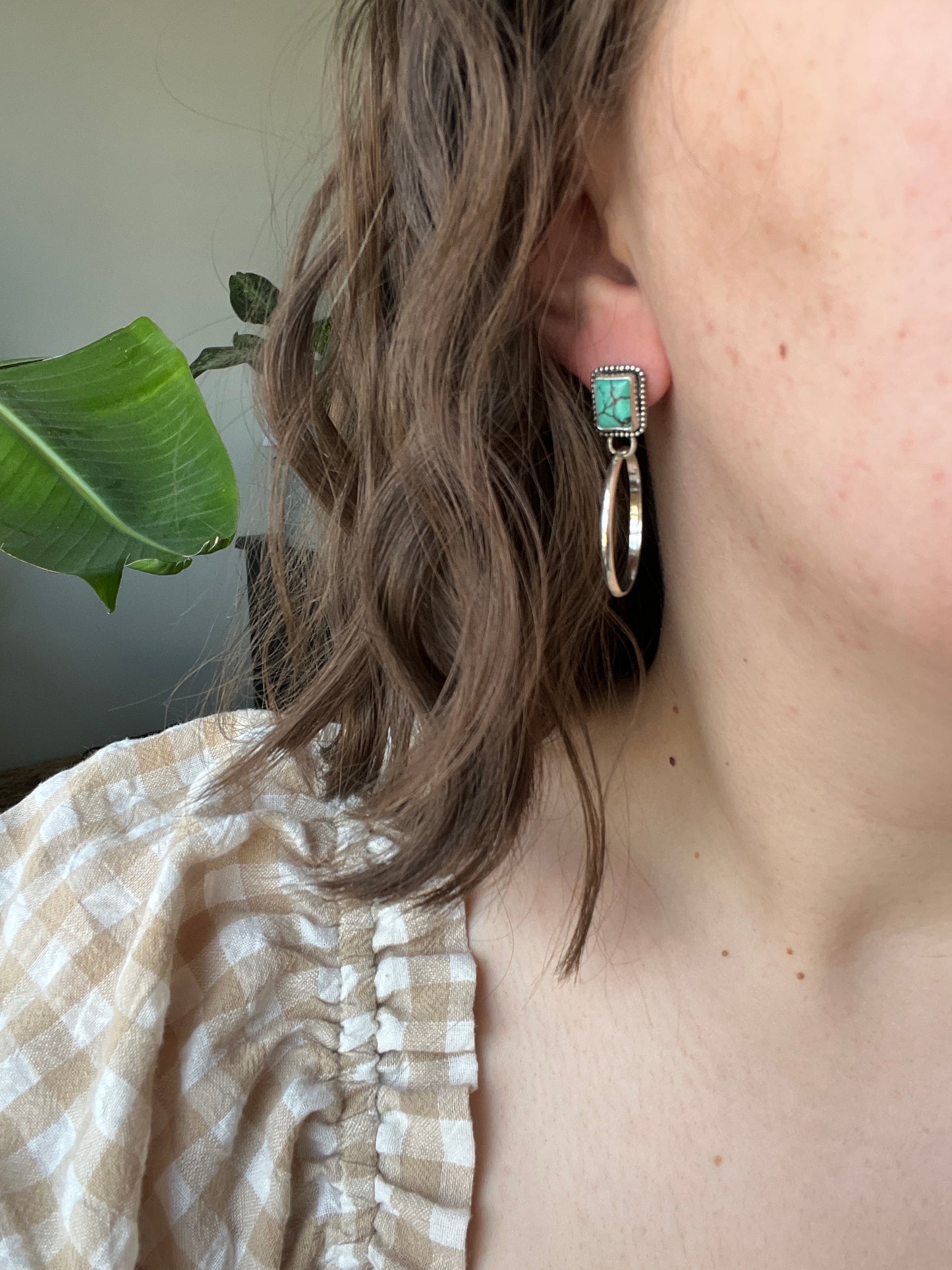 Turquoise hoops