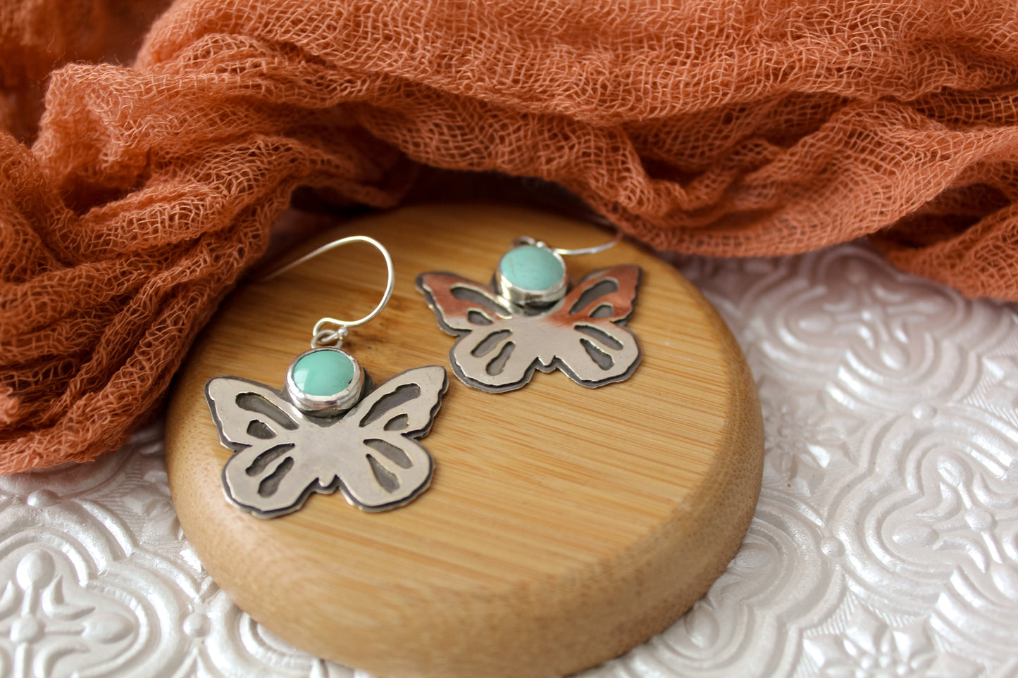 Broken Arrow Butterfly Earrings