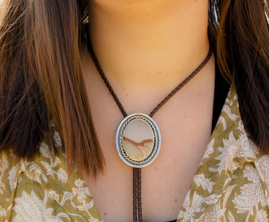 Scenic Jasper Bolo tie