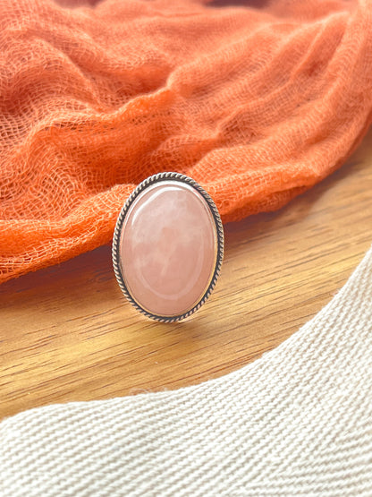 Rose Quartz Ring-Sz. 9.5