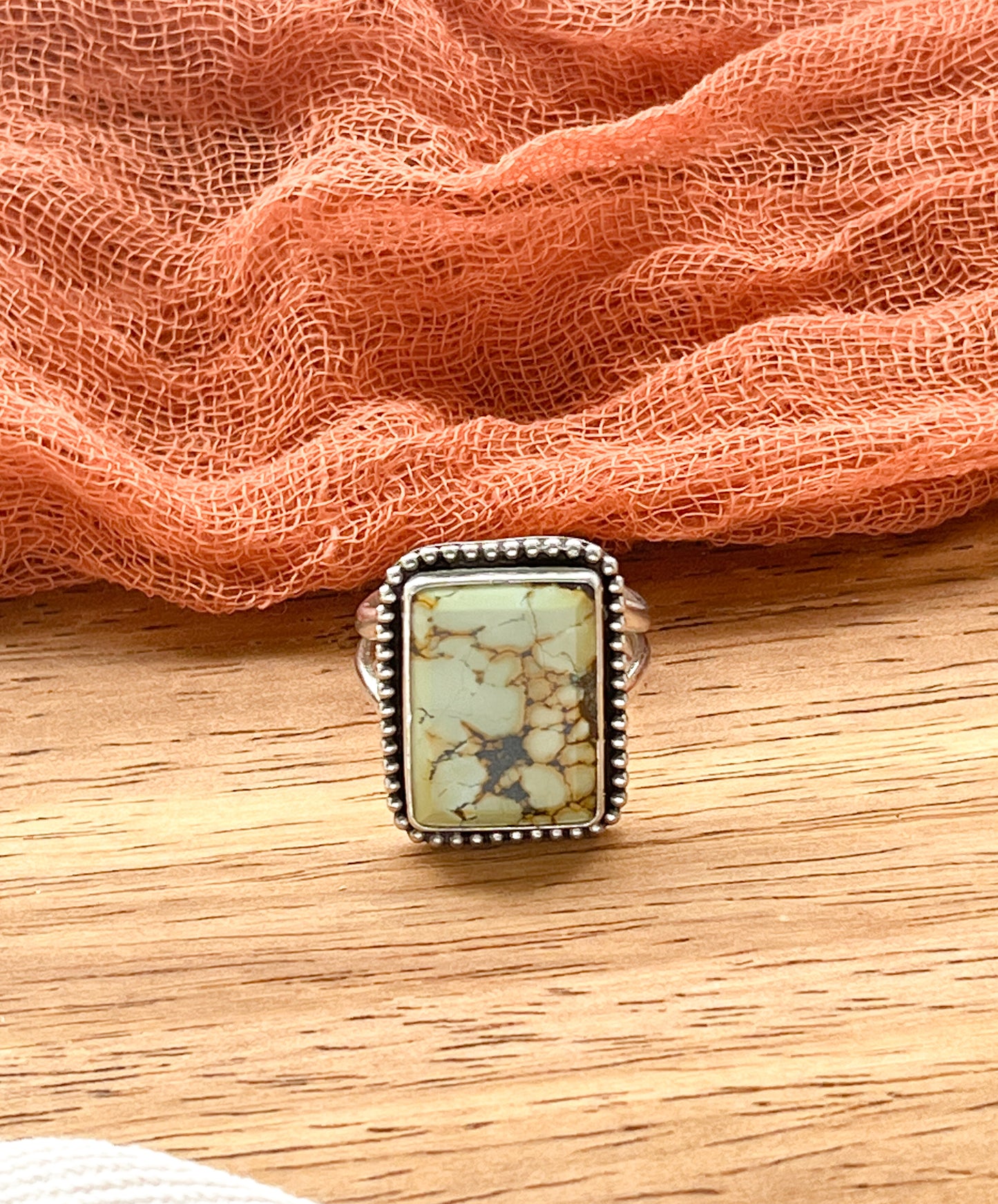 Beaded Bar Ring-Sz. 10.5