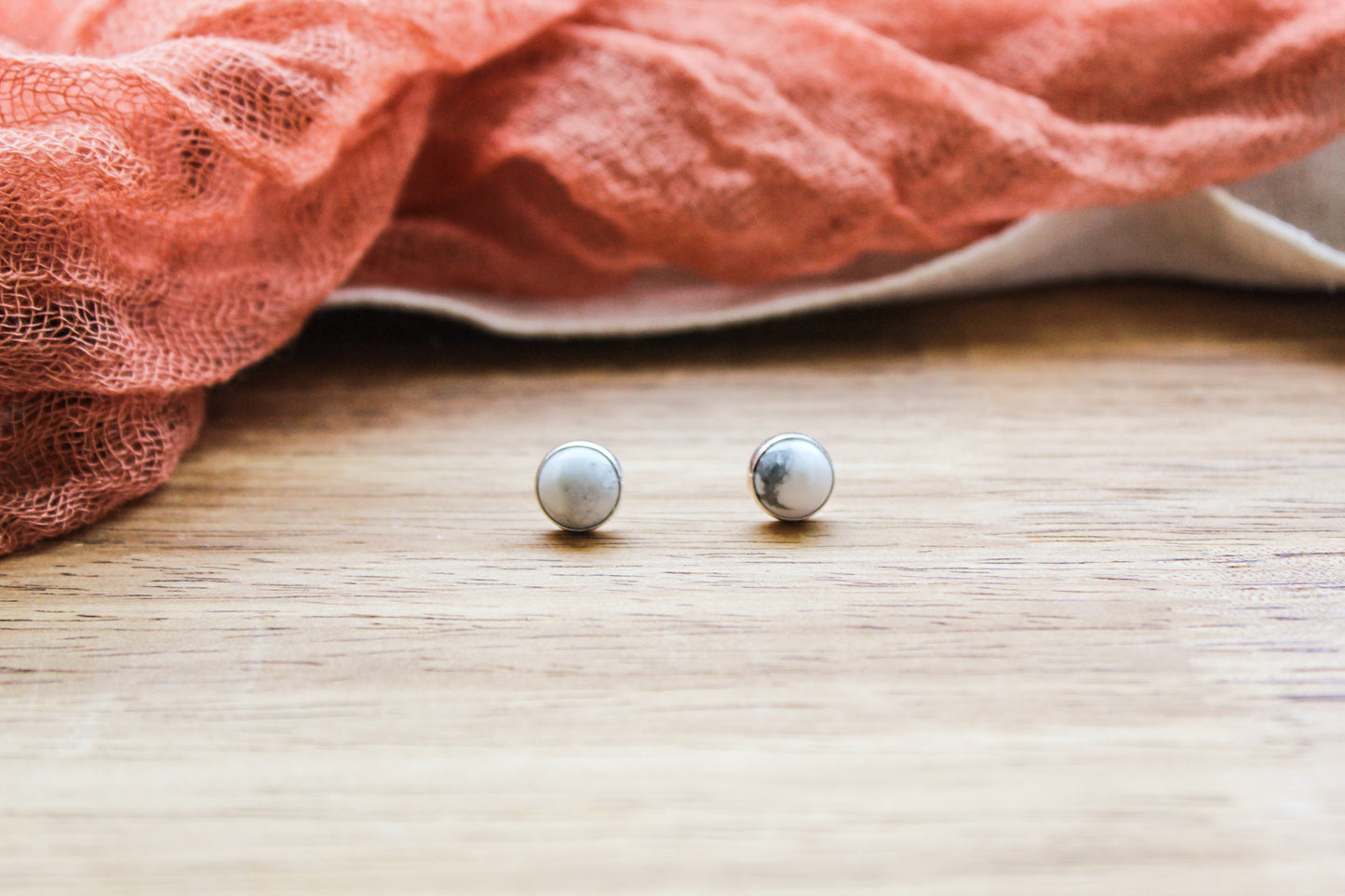 Howlite Studs