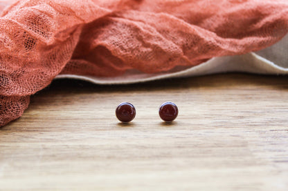 Red Carnelian Studs