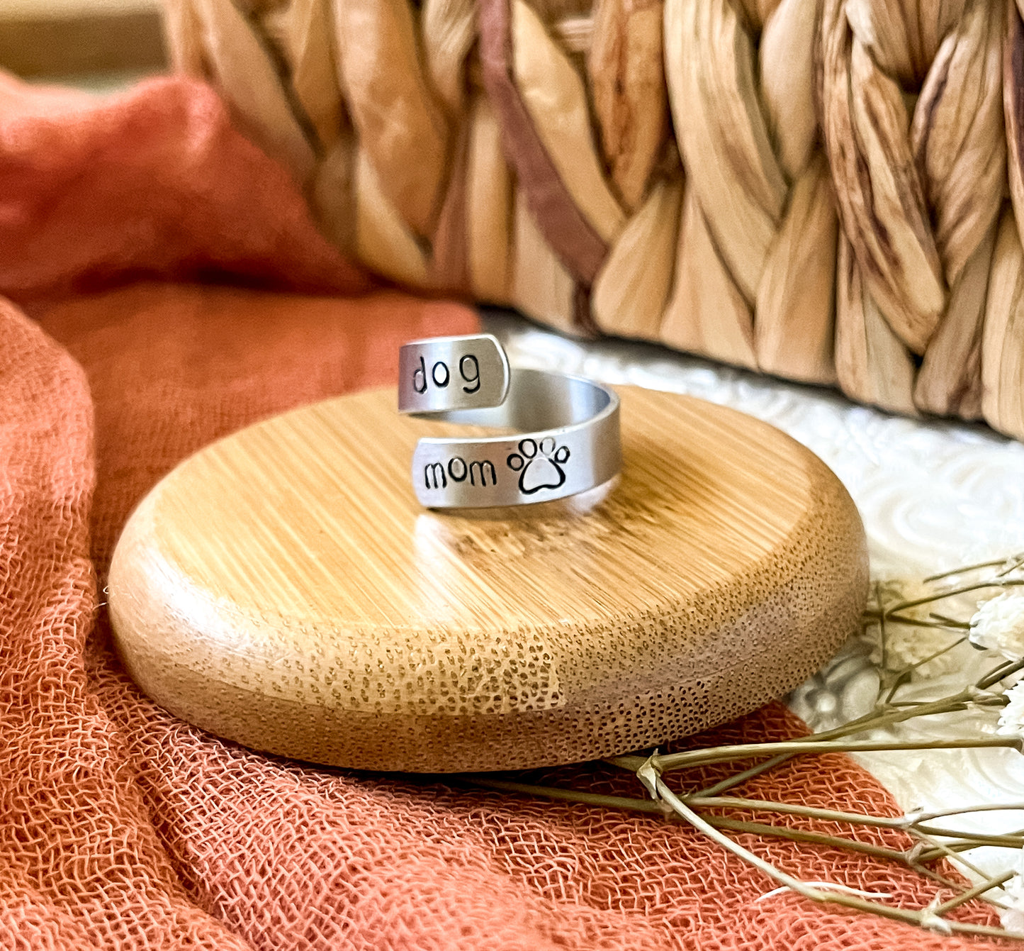 dog mom wrap ring