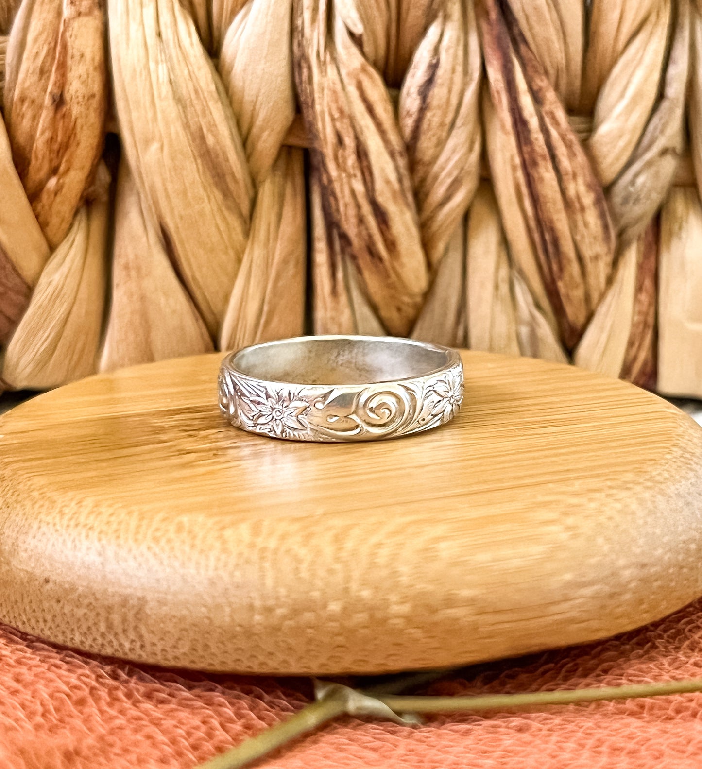 Silver Floral Band